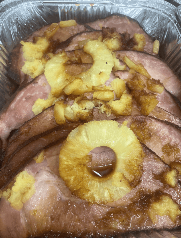 Baked Pineapple Glazed Ham - carved 5lbs